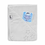 XKKO Organic BIO Bavlnená froté osuška s kapucňou, 90x90 - White Stars ORGHDT001