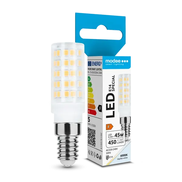 Modee Lighting LED Special Ceramic keramická žiarovka E14 4,3W studená biela (ML-E14S6000K3.3WN)
