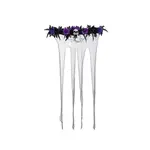 Guirca Dekoračný záves fialový s lebkou a kvetinami 120x180cm