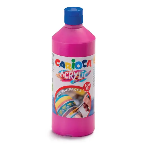 Akrylová farba prémiovej kvality Carioca 500ml červená-CARIOCA