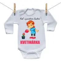 Boodyy Body s dlhým rukávom Keď vyrastiem budem kvetinárka 86 (12-18 mesiacov)