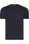 T8569 DEWBERRY BIKE COLLAR MENS T-SHIRT-PLAIN NAVY BLUE