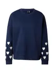 VERO MODA Mikina 'VMKAROL'  námornícka modrá / biela