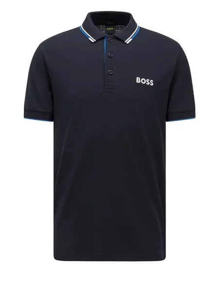 BOSS Tričko 'Paddy Pro'  modrá / tmavomodrá / biela