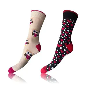 Bellinda 
CRAZY SOCKS 2x - Happy Socks 2 Pairs - White - Red - Black