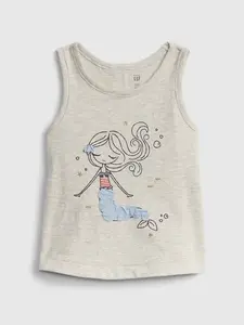 GAP Dětské tílko bea split bk gr tank - Holky