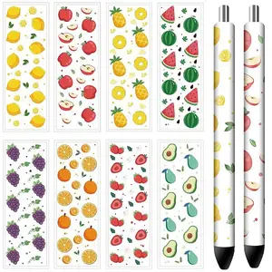 48Pcs 8 Styles UV Plating PVC Stickers