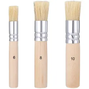 3Pcs Pig Bristle Oil Painting Brush Sets