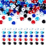 100Pcs 5 Colors Handmade Evil Eye Lampwork Beads Strands