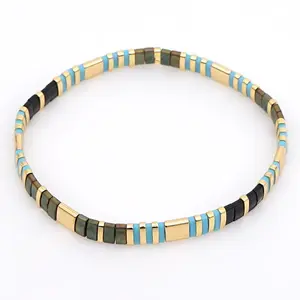 Bohemian Glass Seed Beaded Stretch Bracelets