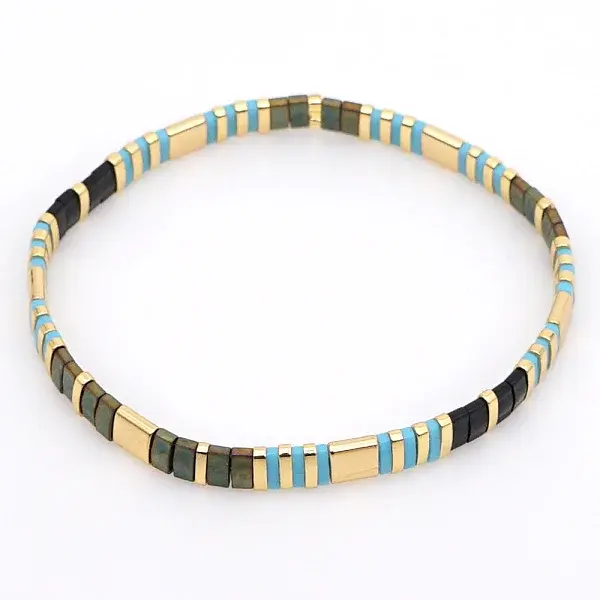 Bohemian Glass Seed Beaded Stretch Bracelets