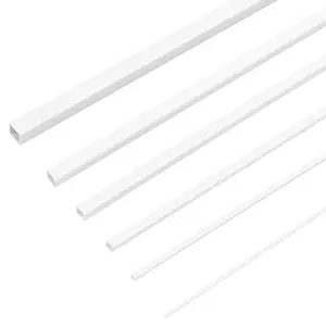 6 Style ABS Plastic Square Hollow Tube & Solid Rods