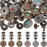 16 Sets 8 Styles Alloy Snap Buttons