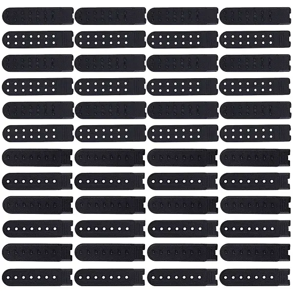 48 Sets 2 Styles Plastic Cap Snap Buckle Replacement Repair Strap with 7 Holes