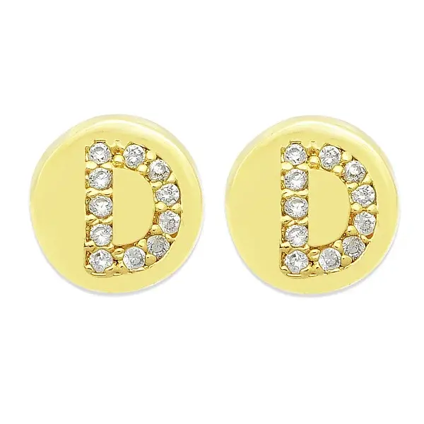 Brass Micro Pave Clear Cubic Zirconia Beads