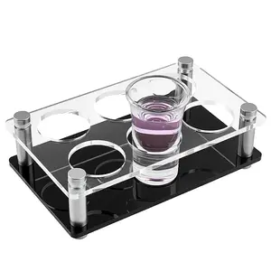 6 Hole Acrylic Shot Glasses Holders