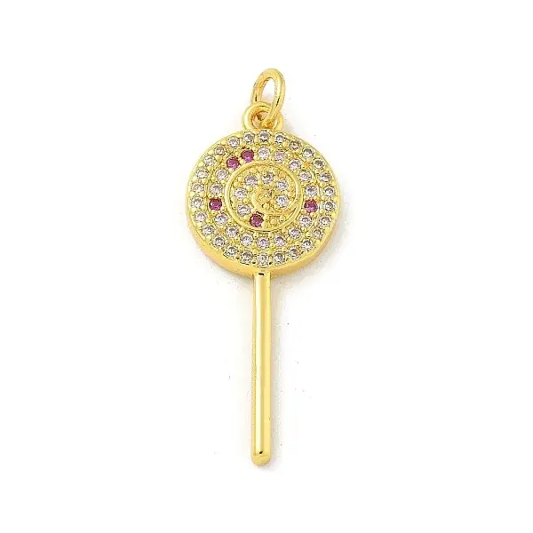 Brass Micro Pave Cubic Zirconia Pendants