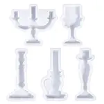 5 Pcs Candle Holder Shape Silicone Molds