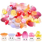 48Pcs 6 Styles Opaque Resin Cabochons
