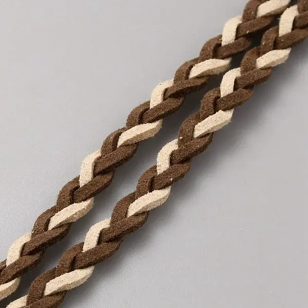 5 Yards Braided Flat Faux Suede Cord