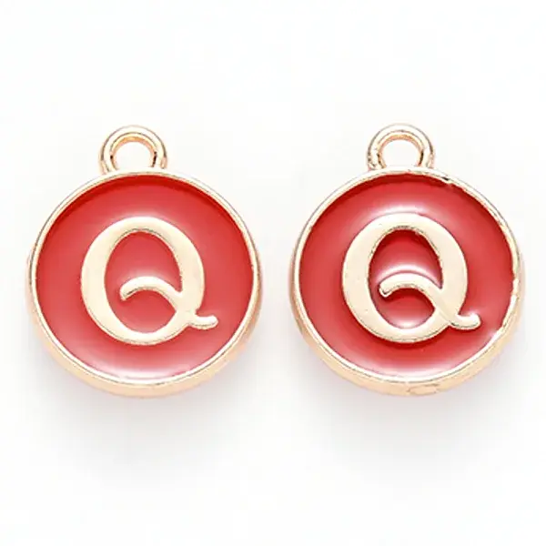 Golden Plated Alloy Enamel Charms