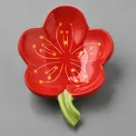 Flower Shape Ceramics Soap Dish Tray