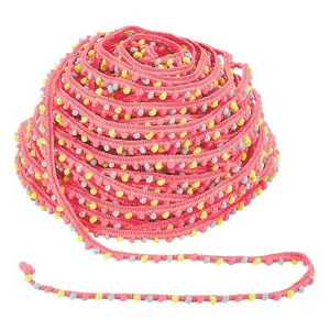 10 Yards Polyester Pom Pom Ball Tassel Ribbons
