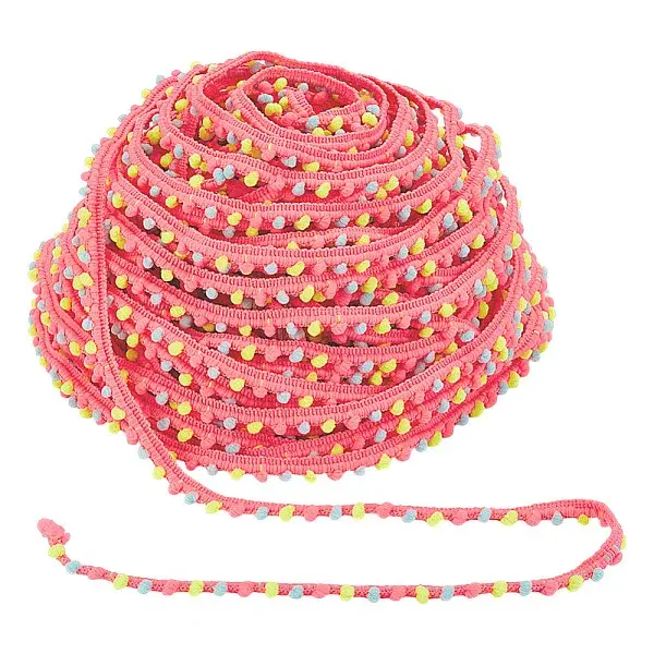 10 Yards Polyester Pom Pom Ball Tassel Ribbons