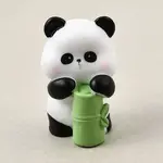 Opaque Resin Panda with Bamboo Mini Ornament