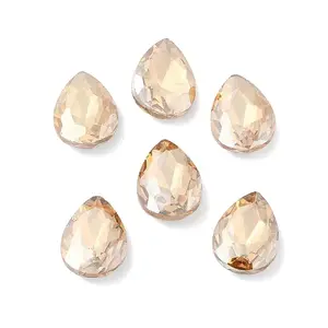 Pointed Back Glass Rhinestone Cabochons