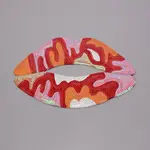 Lip Computerized Embroidery Cloth Iron On Patches