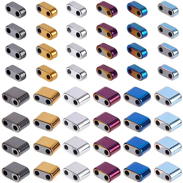 480Pcs 12 Colors Electroplated Non-magnetic Synthetic Hematite Beads