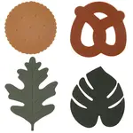 4Pcs 4 Style Silicone Coaster
