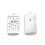Brass Micro Pave Clear Cubic Zirconia Pendants