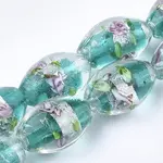 Handmade Silver Foil Glass Lampwork Beads