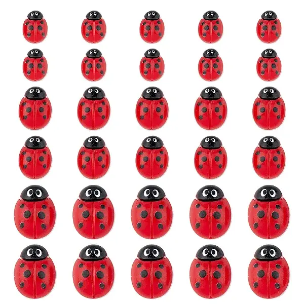 100Pcs 3 Styles Opaque Resin Cabochons
