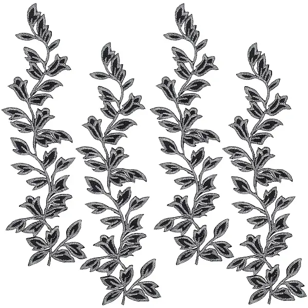 4Pcs Polyester Iron on/Sew On Patches