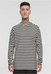 Pánské triko Regular Stripe LS - bílé/černé