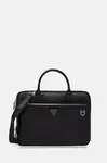 Guess Kožená taška na notebook Guess MONACO