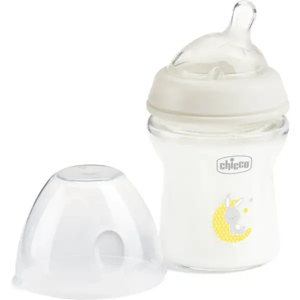 Chicco Natural Feeling Glass Neutral II kojenecká láhev 0m+ 1 ks
