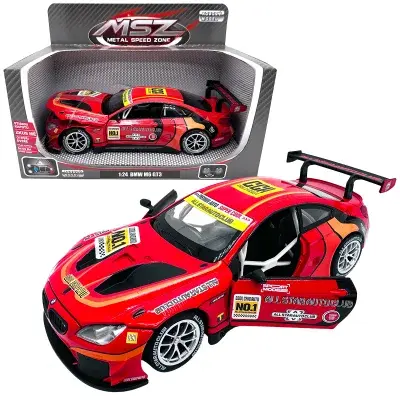 Kovový model - 1:24 BMW M6 GT3 červené
