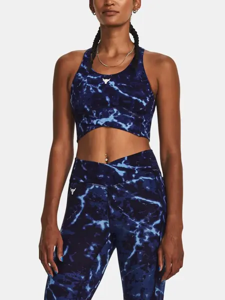 Tmavě modré dámské sportovní crop top tílko Under Armour Rock