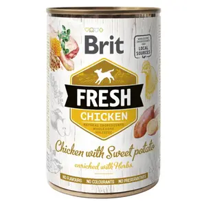 BRIT Fresh Chicken with Sweet Potato konzerva pro psy 400 g