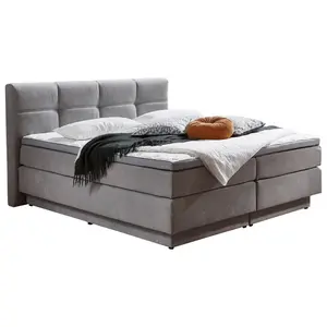 Esposa POSTEL BOXSPRING, 160/200 cm, světle šedá