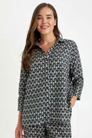 DEFACTO Regular Fit Patterned Long Sleeve Shirt