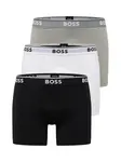 BOSS Boxerky 'Power'  sivá melírovaná / čierna / biela