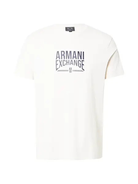 ARMANI EXCHANGE Tričko  krémová / námornícka modrá