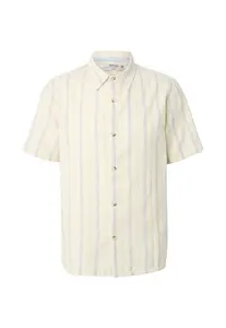 INDICODE JEANS Košeľa 'Juliano'  piesková / svetlomodrá