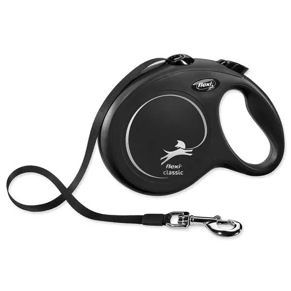 Flexi Vodítko Classic New páska L černé 8m