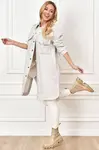 Gray long Lalous shirt coat